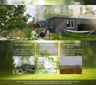 Tvorba web stránok - Novostavba bytov Zelený domov Vrbové
