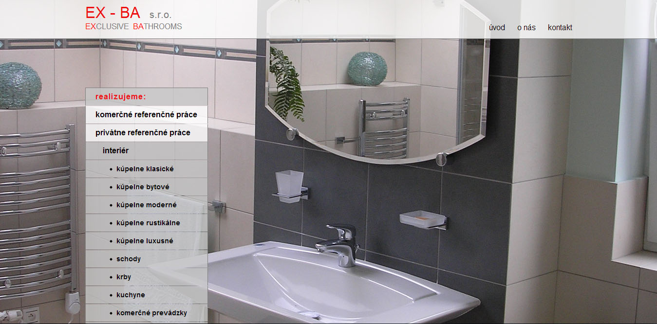 Tvorba web stránok - Exclusive bathrooms